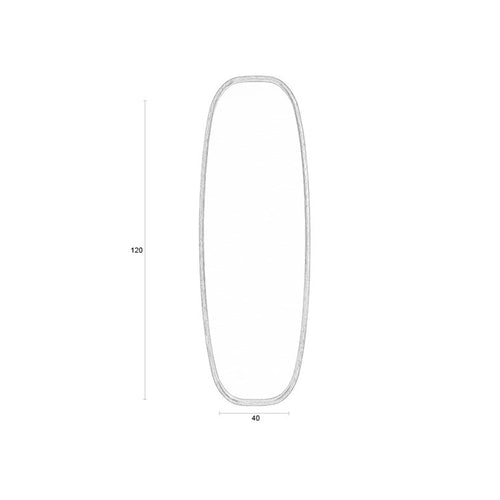 Housecraft Living Nyko Spiegel/ Wandspiegel Hout 120x40 cm (L) Bruin - vtwonen shop