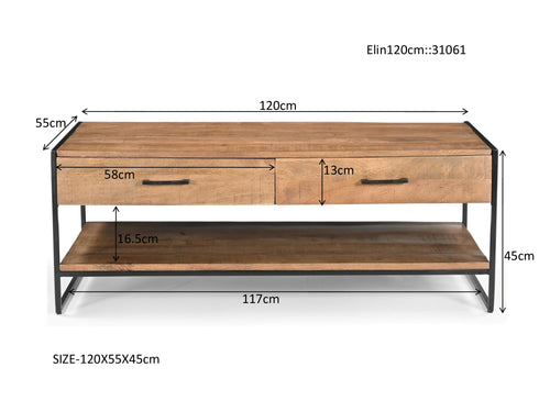 Livingfurn salontafel Elin - 120cm - bruin