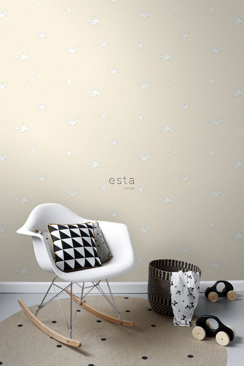 ESTAhome behang beren beige - 53 cm x 10.05 m - 137301