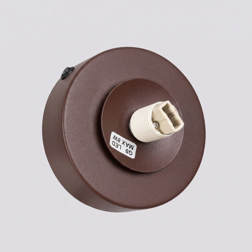 Sollux Lighting Wandlamp YOLI 1 bruin met schakelaar - 12x14x12cm