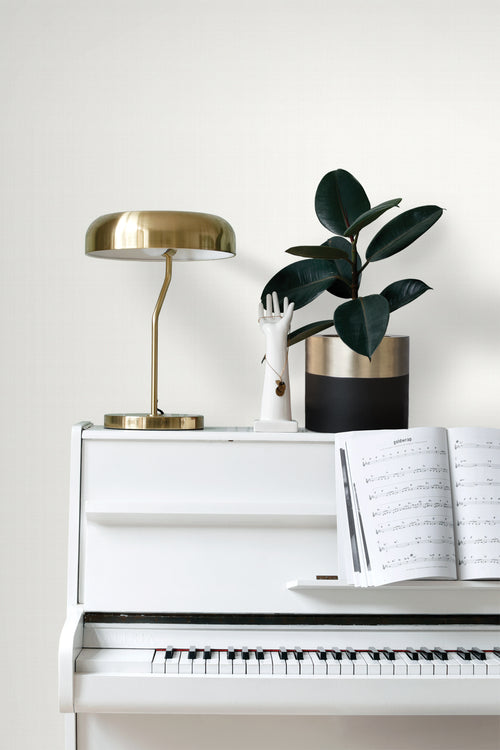 ESTAhome behang linnenstructuur wit - 53 cm x 10.05 m - 139022