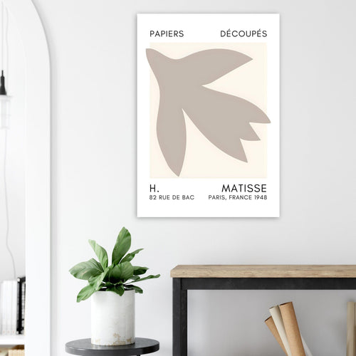 Artfulprints Poster Matisse – Shapes in the air grey   - 70x100 cm - Grijs