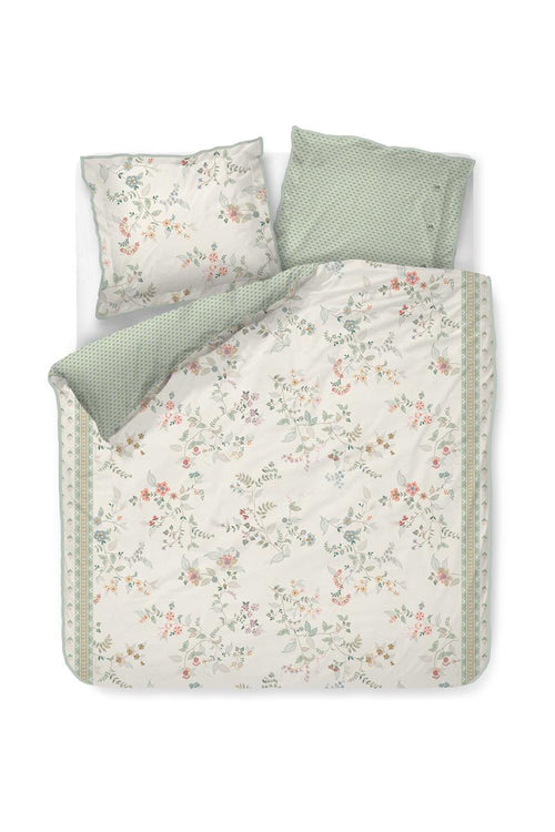 Pip Studio dekbedovertrek Kili Flower - 240x200/220 cm - wit - vtwonen shop