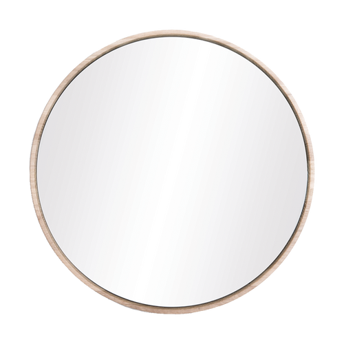 Gazzda Look Mirror Ronde Eikenhouten Wandspiegel Ø 27 cm - Whitewash