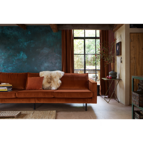 BePureHome 3-zits bank Rodeo - Velvet - Roest - 85x277x86 - vtwonen shop