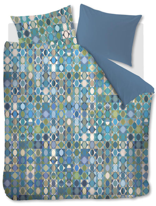 Beddinghouse dekbedovertrek Sumatra - 200x200/220 cm - blauw groen - vtwonen shop