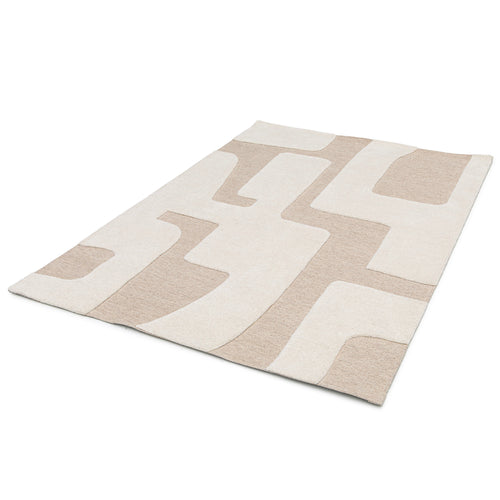 AFK Living vloerkleed Usonia - Handgeweven, zacht comfort voor elke dag en OEKO-TEX® Standard 100 gecertificeerd. - beige - 160x230 cm