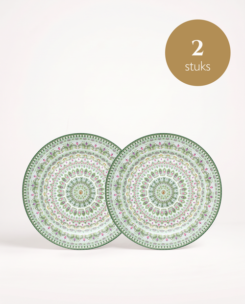 Pip Studio - Borden - Lily & Lotus - Moon Delight - Lichtgroen - 32 cm - Set van 2