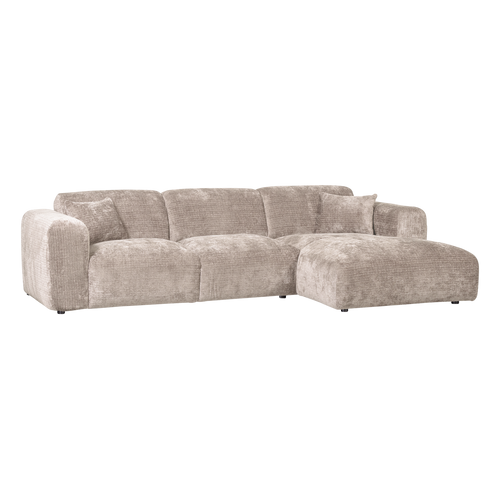 WOOOD chaise longue bank rechts Cloud - Chenille - Naturel -80x280x165