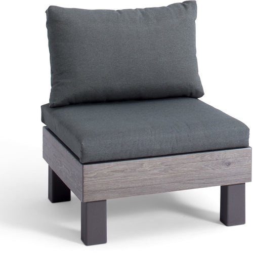 Keter Signature Elements Tuinstoel - met groene kussens - Cappuccino/Ashwood - vtwonen shop