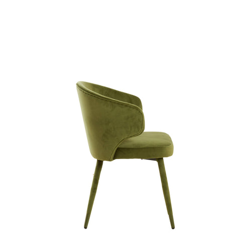 Light & Living eetkamerstoel KOSAKA - 79x57x53cm - groen - Set van 2