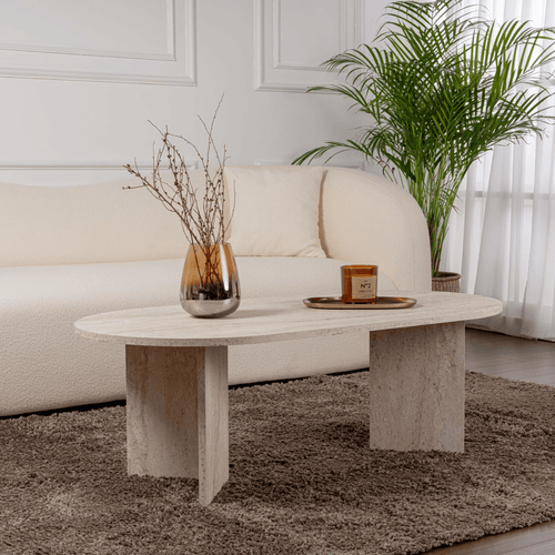 Calicosy - IRIS Ovale salontafel L119 cm - Kasjmier - 60x119x39,8 cm