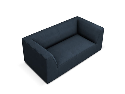 Micadoni Bank Ruby 2-zits, structurele stof, marineblauw - 93x174x69cm