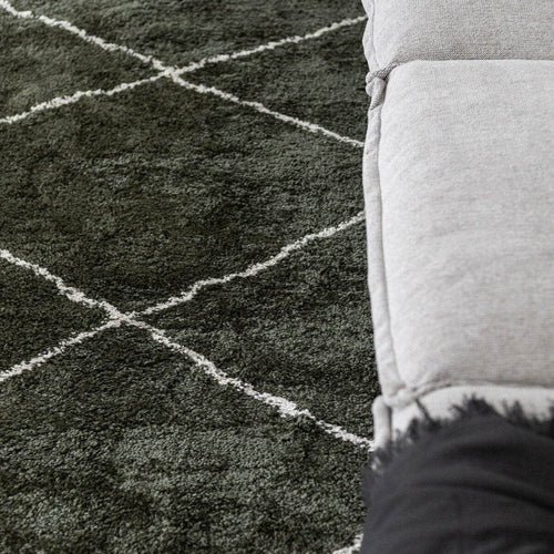 Interieur05 Berber vloerkleed hoogpolig Groen/Cream - scandinavisch - nea - 160 x 230 cm - vtwonen shop