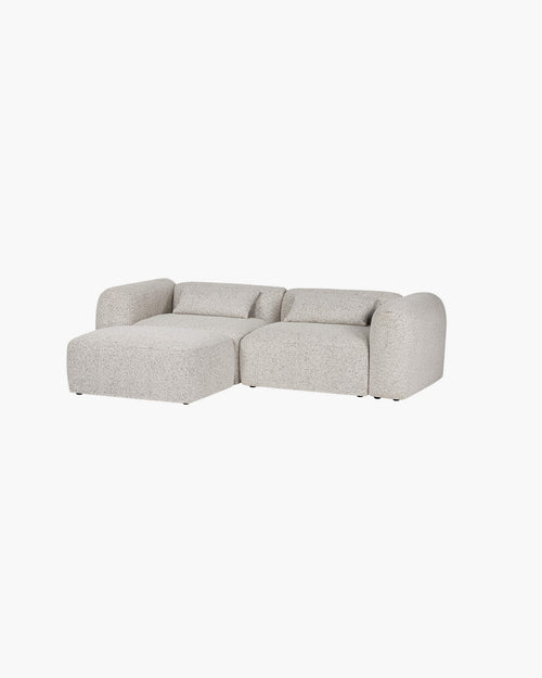 noo.ma Yaro Ottoman Clay Grey Mélange - voetenbank en extra zitplek, 99,5 x 70 x 40 cm