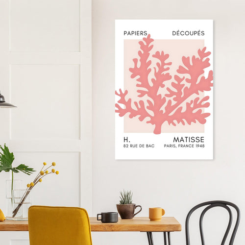 Artfulprints  Matisse – Aqua bloom taupe   poster 70x100 cm - vtwonen shop