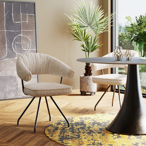 Kare Design Draaistoel met armleuningen Arabella grijs