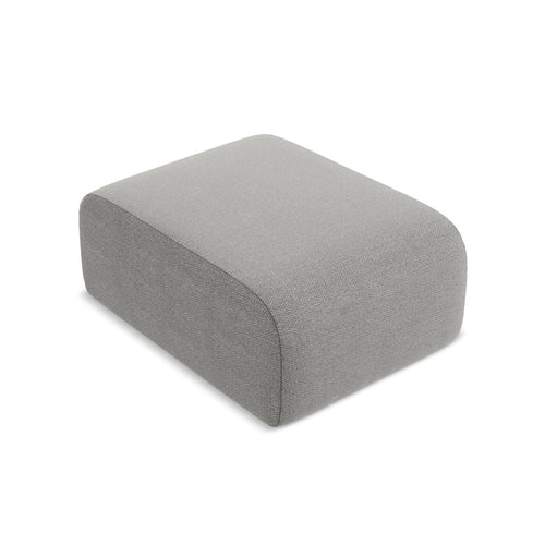 LaMiaSofa Poef Cervo - bouclé - lichtgrijs - 72x94x42