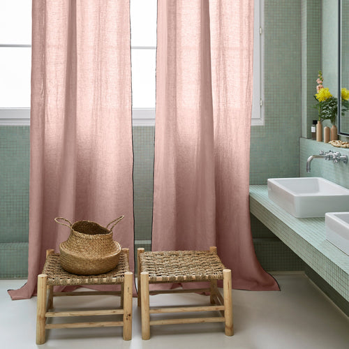 Madura Gordijn Carlina poederroze en zwarte hommel 150x280 cm