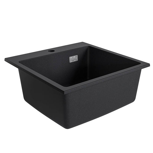 LOMAZOO spoelbak Alonso - opbouw - graniet - zwart - 45 x 45 cm