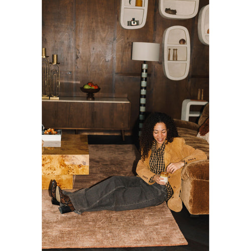 Dutchbone Douglas 3-zitsbank Velours Cognac Bruin - vtwonen shop