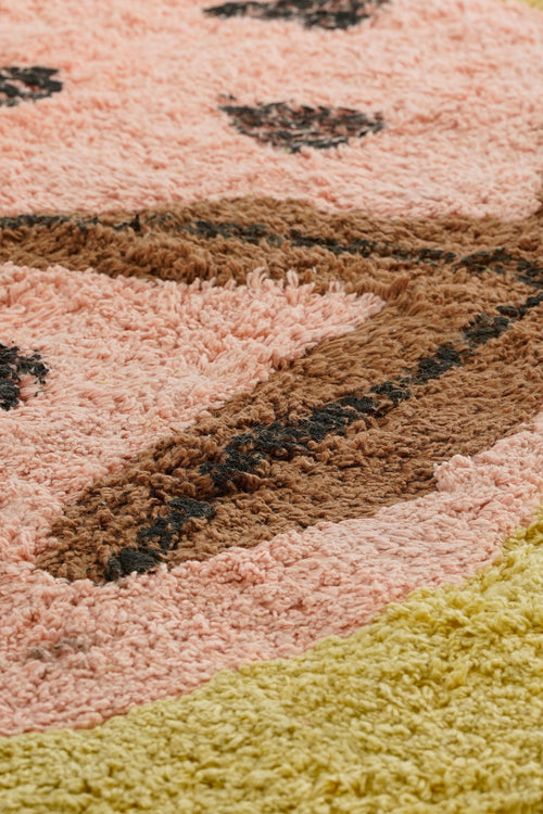 In The Mood Collection Vloerkleed Aardbei - L120 x B95 cm - Katoen - Roze - vtwonen shop