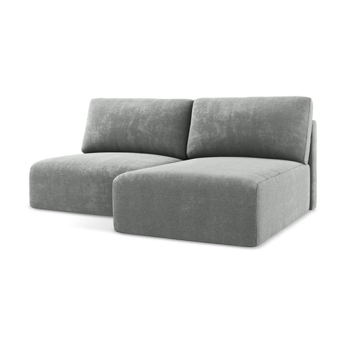 LaMiaSofa hoekbank rechts Ostia - chenille stof - grijs - 210x149x79