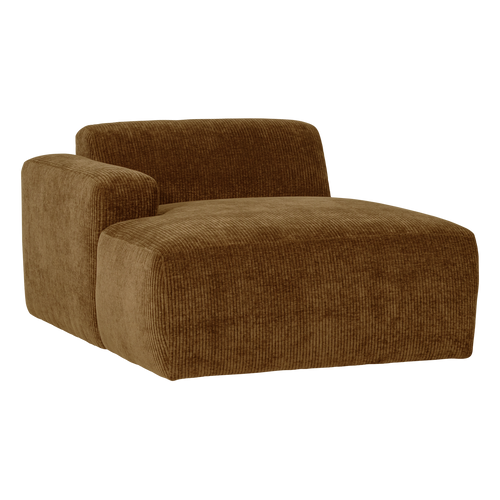 WOOOD chaise longue bank links Mojo Base - Rib - Honinggeel - 74x112x162