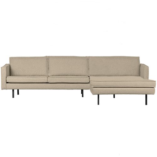 WOOOD chaise longue rechts Rodeo - Bouclé - Beige - 85x300x155 - vtwonen shop