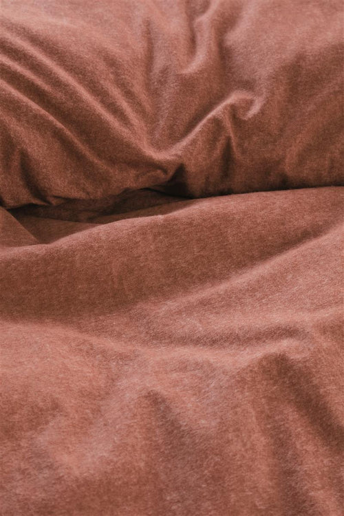 Beddinghouse Frost dekbedovertrek - Effen - Tweepersoons - 200x200/220 cm - Steenrood