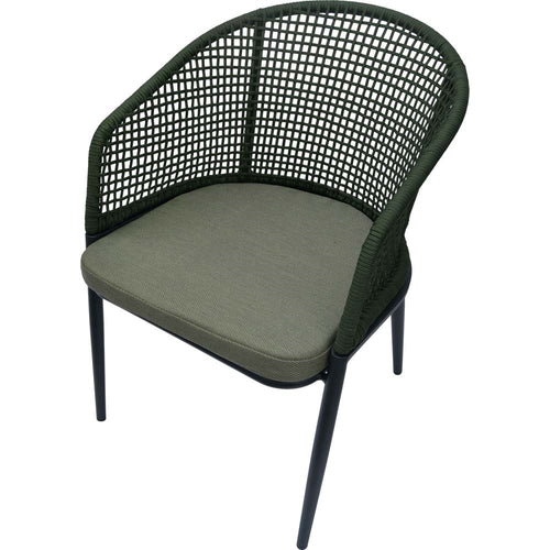 Lesli Living bistrostoel Kioto - groen - 56x62x77cm - set van 2
