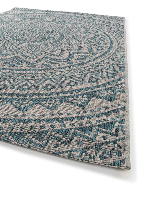benuta binnen- en buitenkleed Cleo - beige/blauw - 200x290 cm