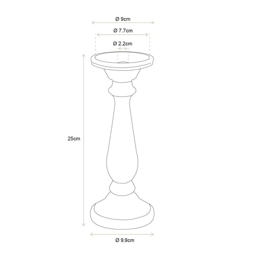 vtwonen Kandelaar - Set van 2 - van Glas - Transparant - 9.9x25cm - vtwonen shop