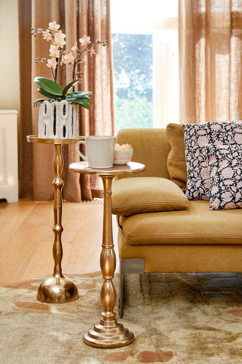 Mica Decorations Duco Bijzettafel - H66 x Ø25 cm - Gerecycled Aluminium - Goud - vtwonen shop