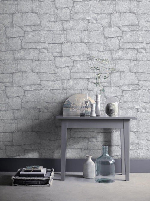 Erismann behang steen grijs - 53 cm x 10.05 m - 661451 - vtwonen shop