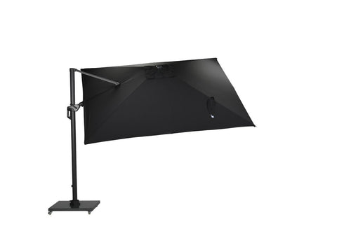 Hawaii Big Pole II parasol - 350x350 cm - carbon black - royal zwart