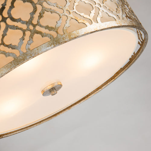 Elstead Arabella - 3-lichts grote ronde plafondlamp met duo-montage, goud, E27