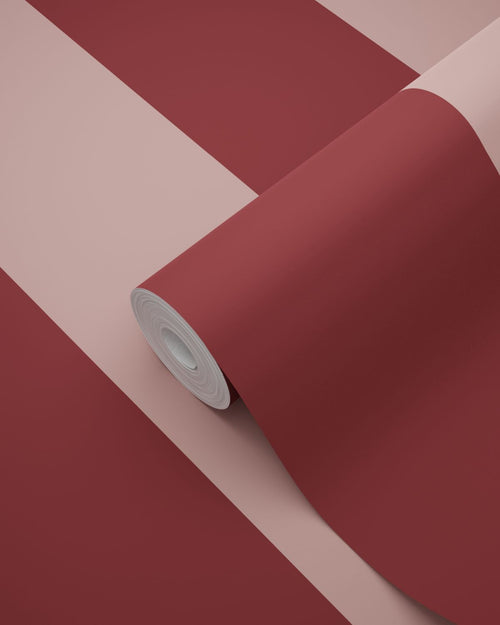 ESTAhome behang strepen bordeaux rood - 0.53 x 10.05 m - 131969