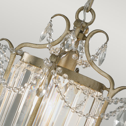 Elstead Gianna - 1-lichts hanglamp zilver, E27