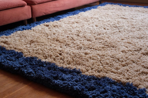 Interieur05 vloerkleed Pilo - hoogpolig - beige/blauw - 240 x 340 cm - vtwonen shop