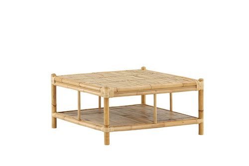 Rebellenclub Tuin Salontafel Hydra - 90 x 90cm - Naturel Bamboe