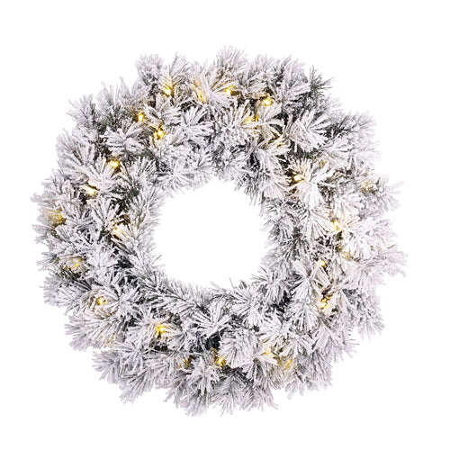 Black Box Trees Dinsmore Kerstkrans met LED Verlichting - Ø60 cm - Frosted Green