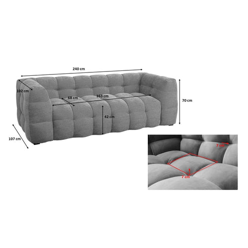 Kare Design Sofa Salamanca 3-Zits bruin