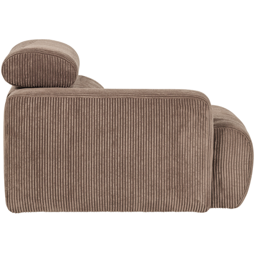 WOOOD 1-zits element bank arm rechts Novi - Ribstof - Taupe - 86x109x113 - vtwonen shop
