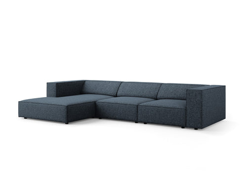 Cosmopolitan Design linker hoekbank Arendal 4-zits, chenille, koningsblauw - 166x284x70cm