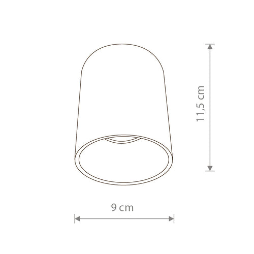 Nowodvorski spot Eye - 1 lichts - 9  x 11.5   cm - zwart - vtwonen shop