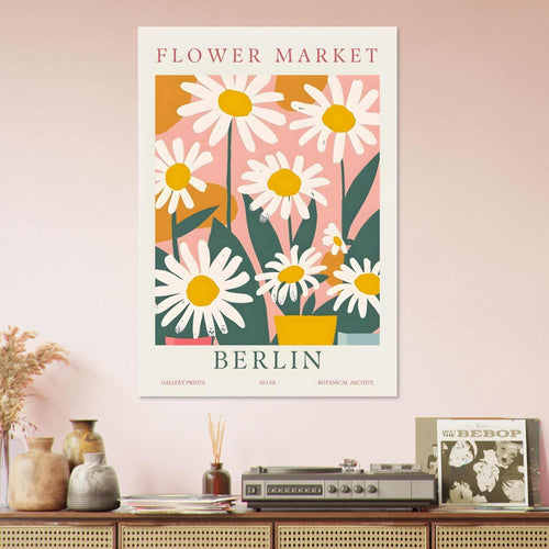 Artfulprints Poster Flower market - Berlin II   - 30x40 cm - Meerkleurig