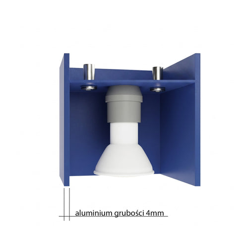 Sollux Lighting Plafondlamp QUAD 1 ultramarijn - 10x10x10cm