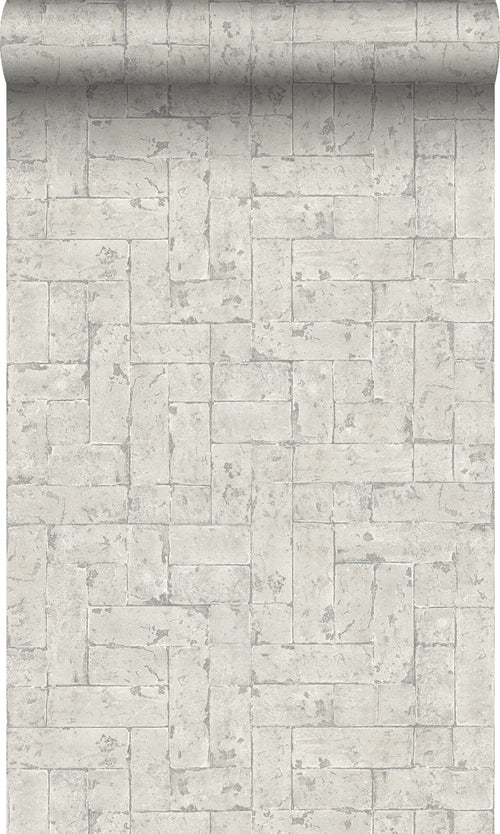 Origin Wallcoverings behang bakstenen donker beige - 53 cm x 10,05 m - 347569 - vtwonen shop