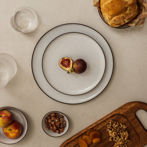 S|P Collection - Plat bord 20cm wit Fina - Set van 4